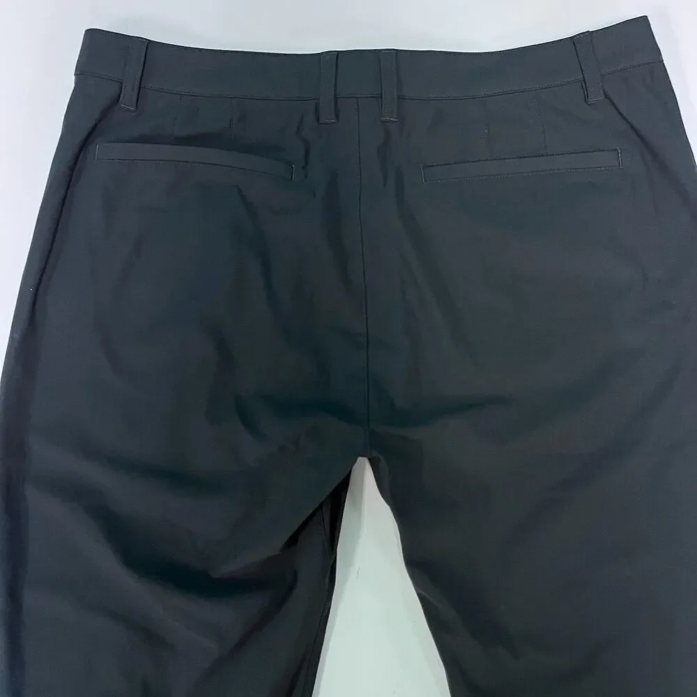 Rhone Commuter Classic Pants lot of 2 Pair Mens 35x27 Black Gray Stretch Chino